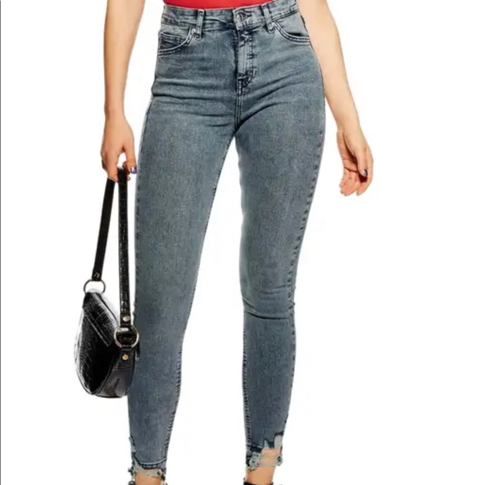 Topshop Jamie ripped high waist Moto jeans